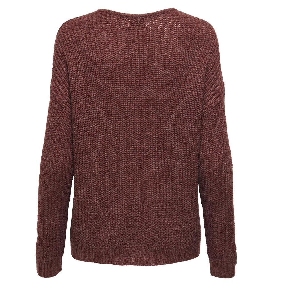 Pull Marron Foncé Femme JDY New Megan vue 2