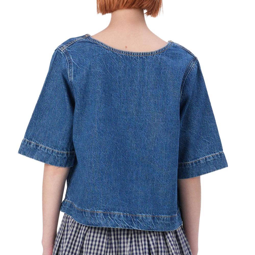 Blouse en Jean Bleu Femme Only Gigi vue 2