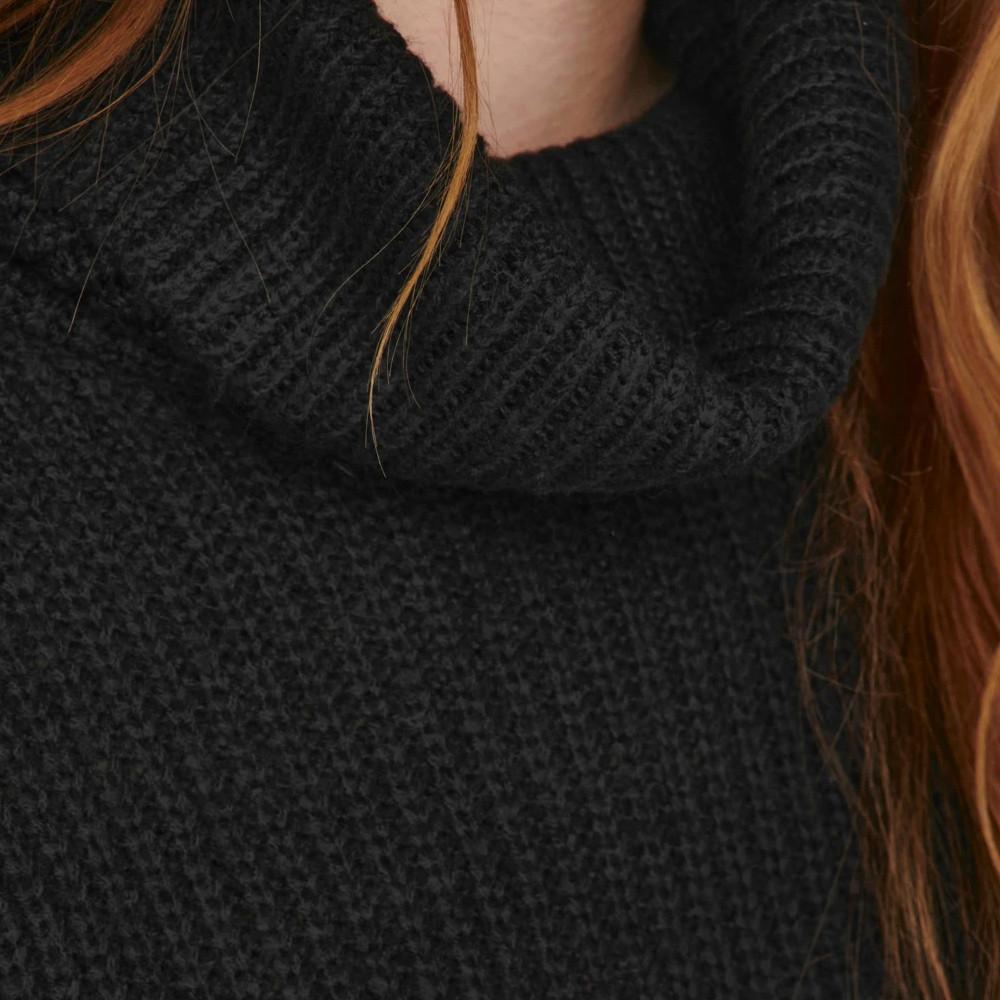 Pull Noir Femme JDY Megan Cowl Neck vue 3
