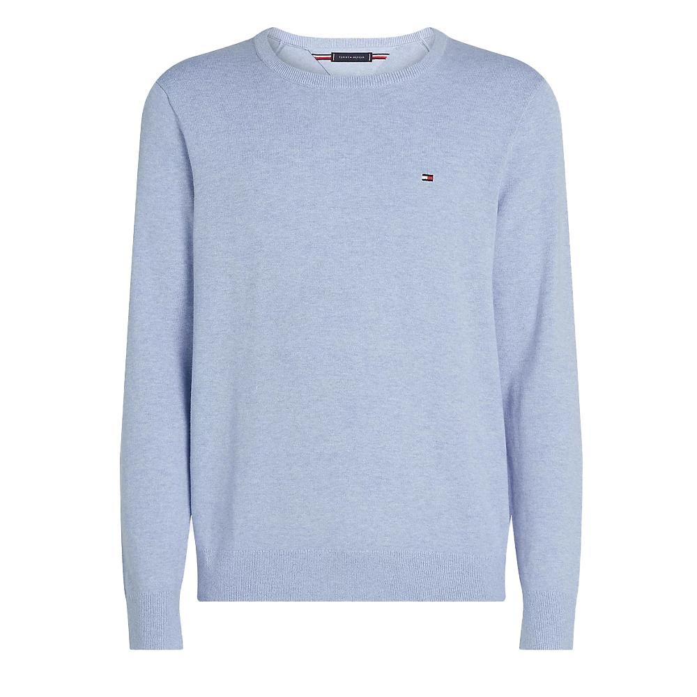 Pull Bleu Homme Tommy Hilfiger Pima MW0MW28046 pas cher