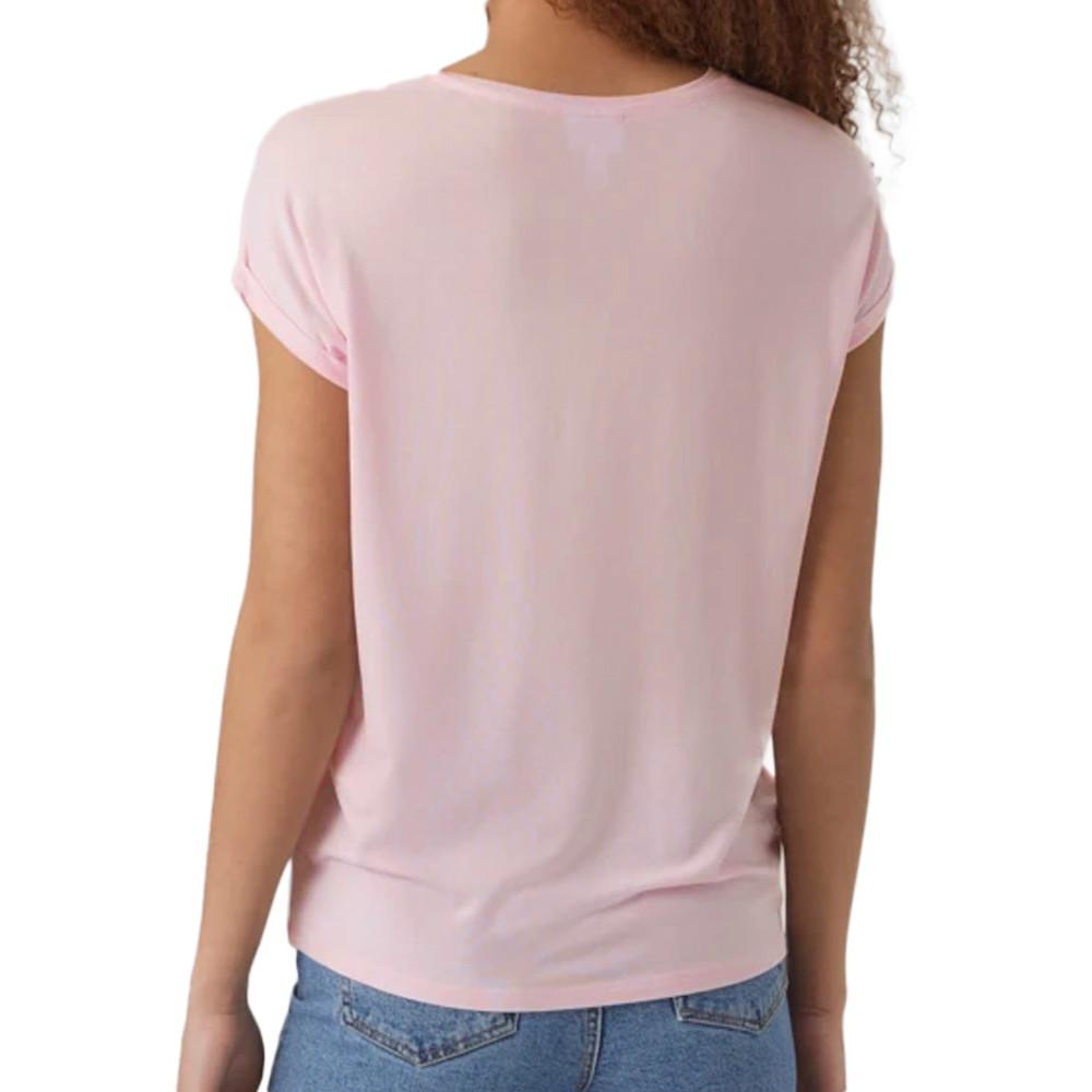 T-shirt Rose Clair Femme Vero Moda Ava vue 2