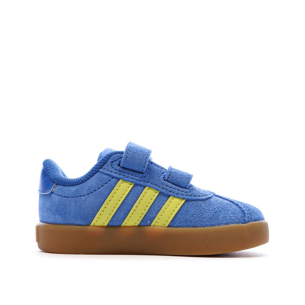 Baskets Bleu/Jaune Fille Adidas Grand Court 3.0 vue 2