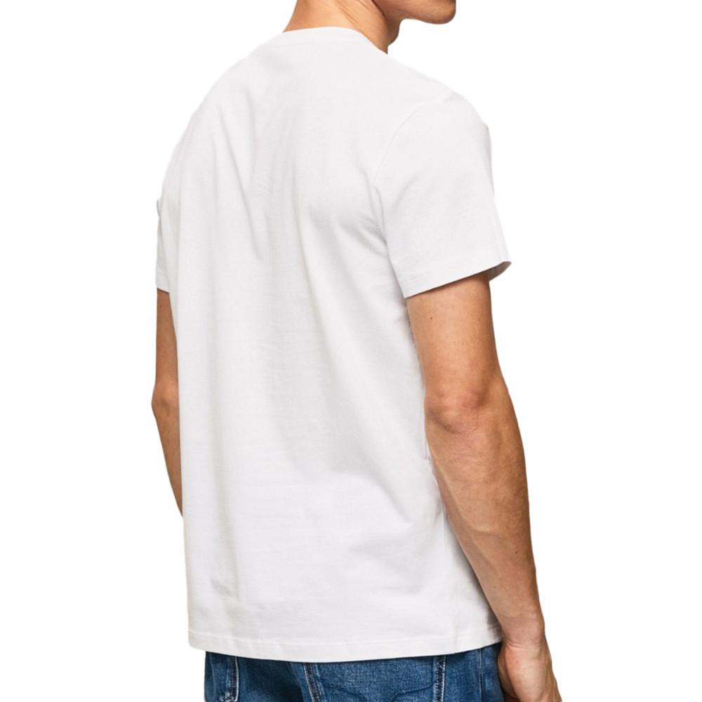 T-shirt Blanc Homme Pepe jeans Raffael vue 2