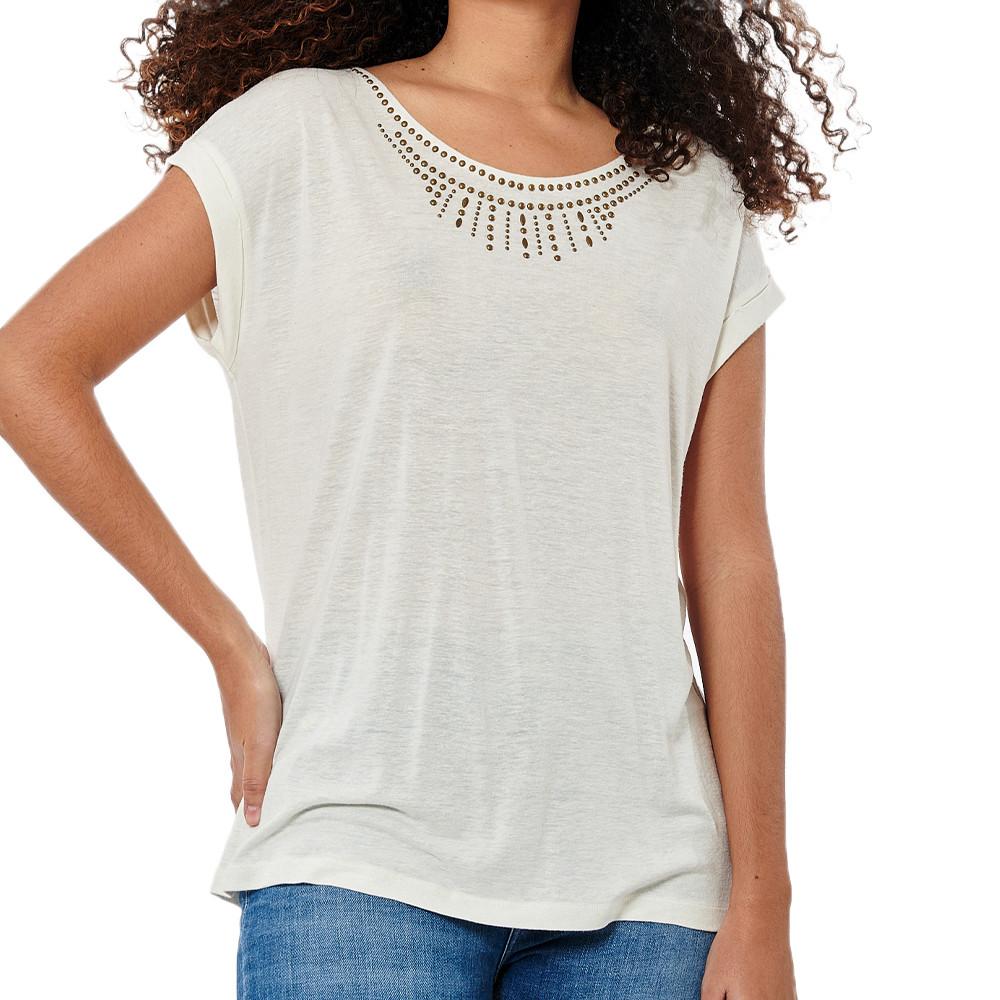 T-shirt Blanc Femme Kaporal Smooth pas cher