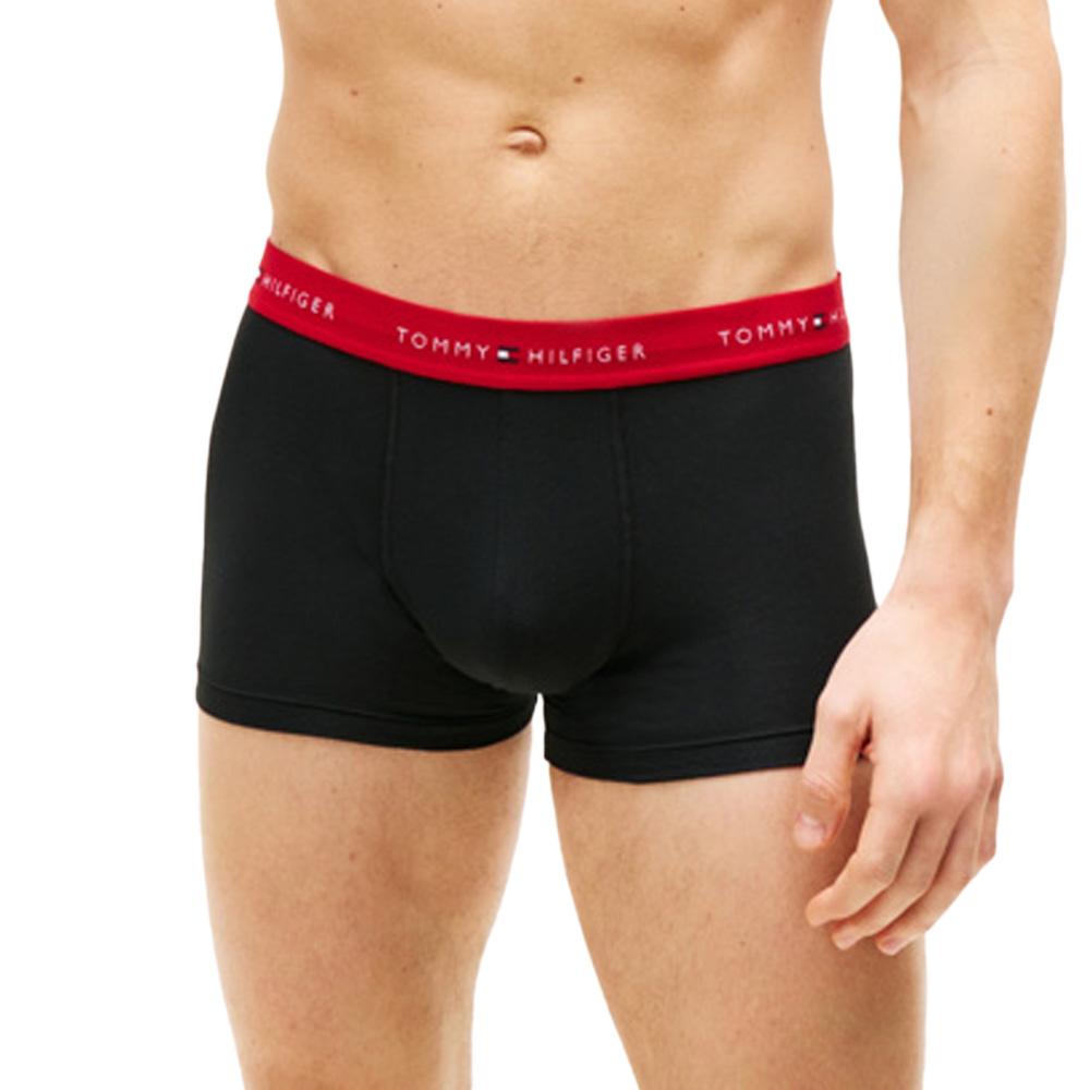 X3 Boxers Noir/Rouge/Vert/Bleu Homme Tommy Hilfiger Trunk vue 2