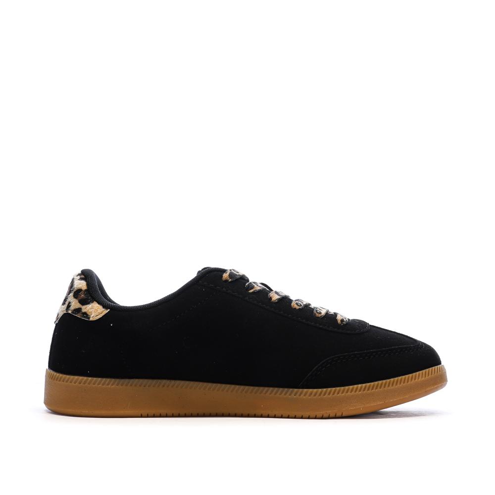 Baskets Noires/Léopard Femme Only Star vue 2