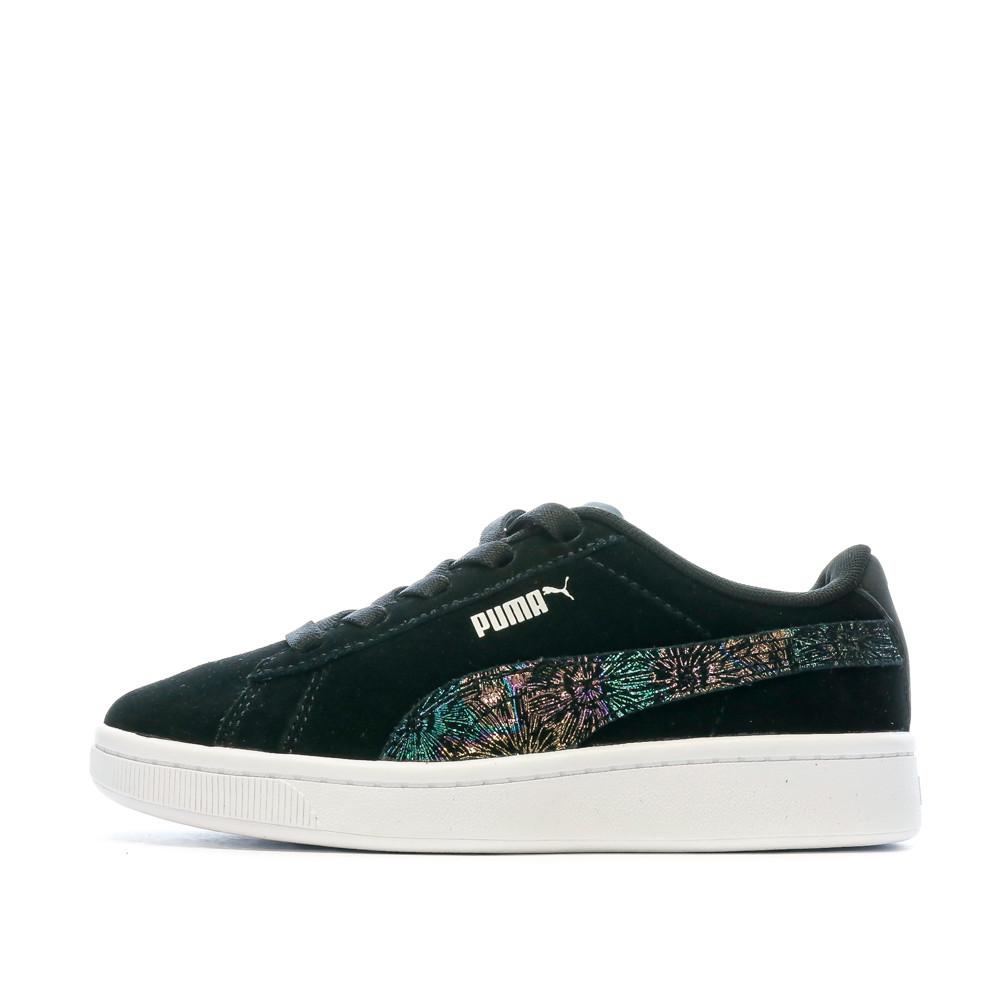 Baskets Noir Fille Puma Vikky Multicolor pas cher