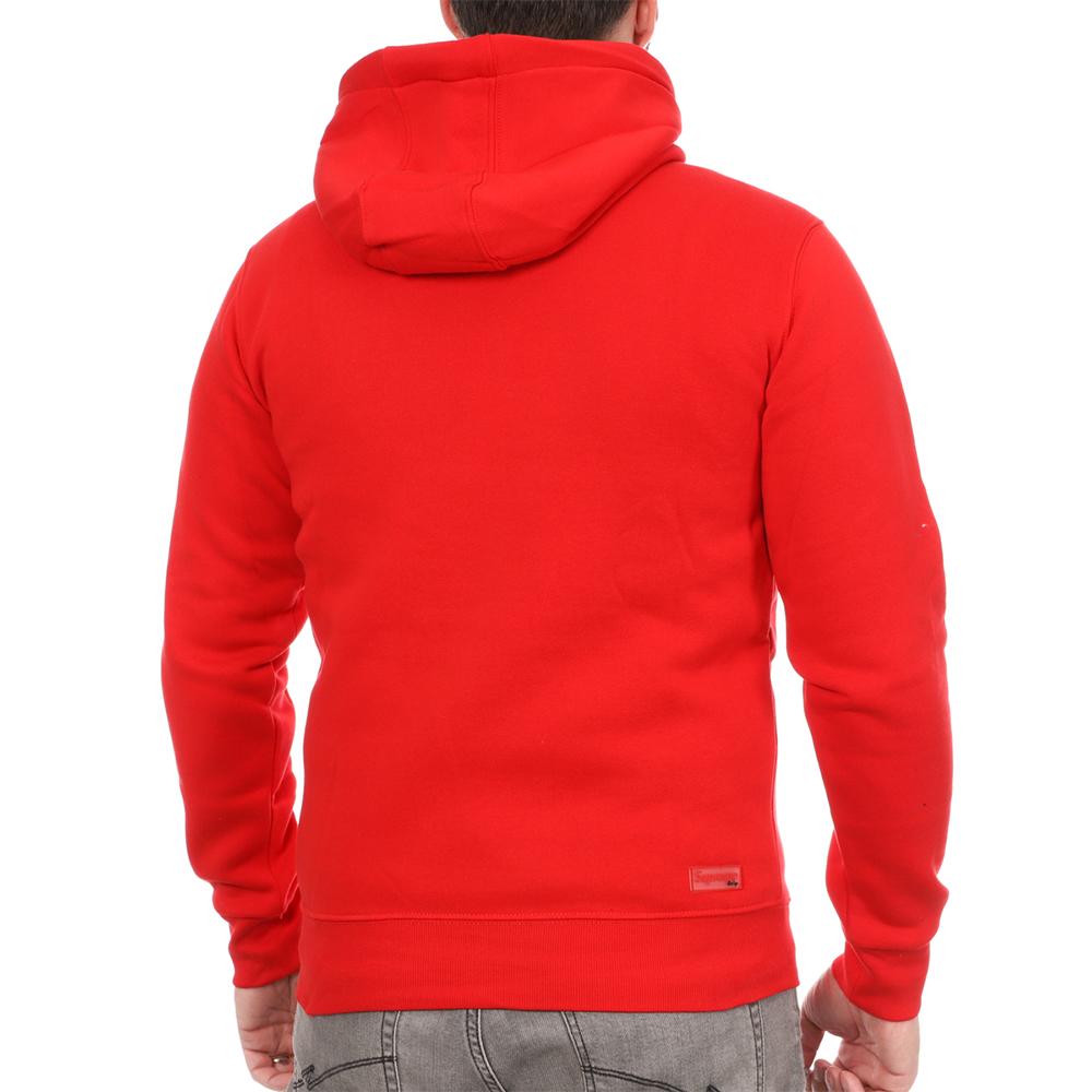 Sweat à Capuche Rouge/Bleu Homme Supreme Grip Diego vue 2