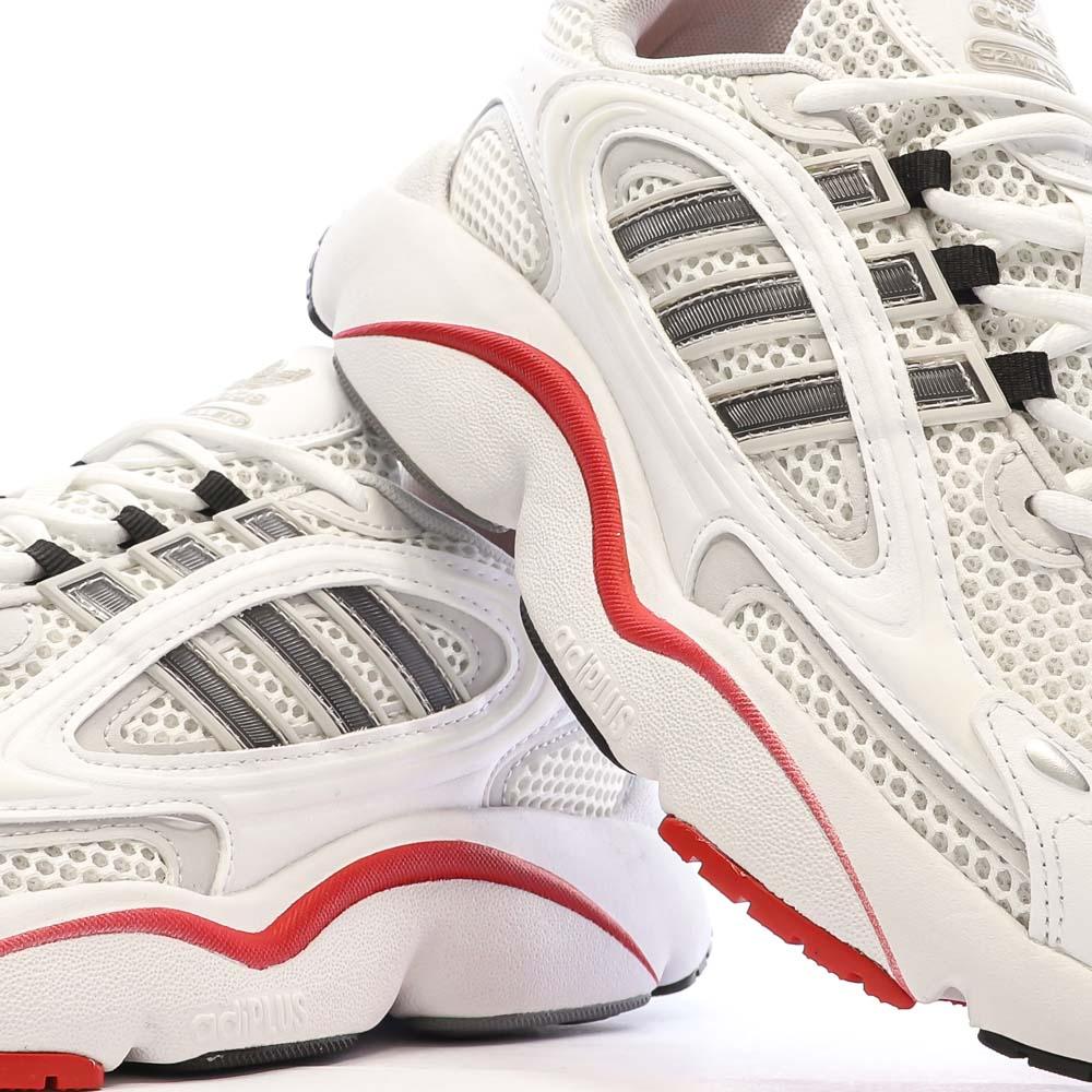 Baskets Blanches/Rouges Homme Adidas Ozmillen vue 7