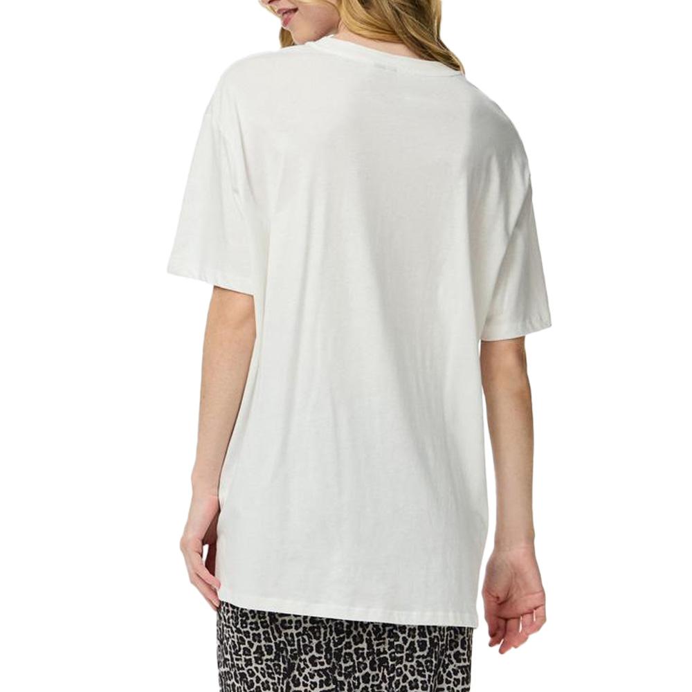T-Shirt Blanc Femme Pieces Jonlyn vue 2