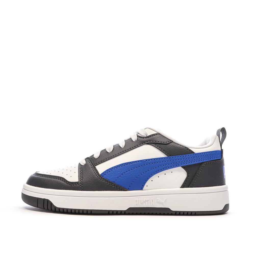 Baskets Noir/Blanche/Bleu Fille Puma Rebound pas cher
