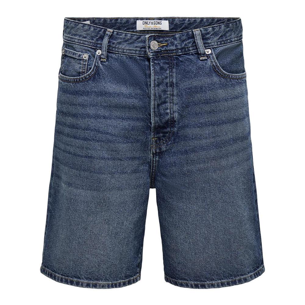 Short Bleu Foncé Homme Only & Sons Fade pas cher