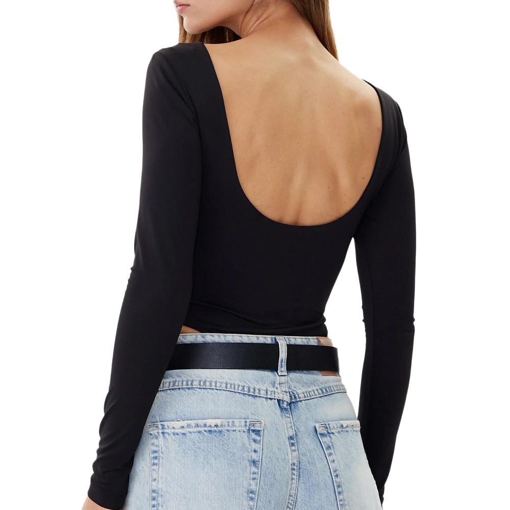 Body Noir Femme Tommy Hilfiger Silver vue 2