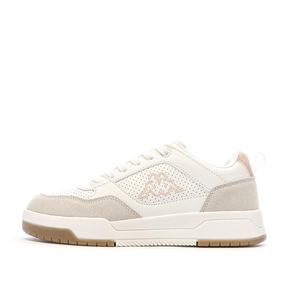 Baskets Blanches/Beiges/Roses Femme Kappa Manisw pas cher