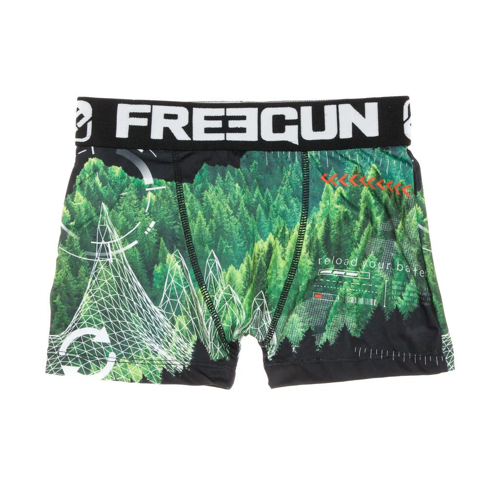 Boxer Noir/Vert Garçon Freegun Nature pas cher