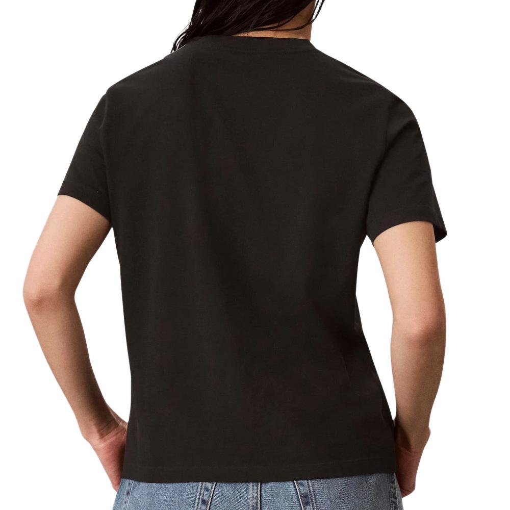 T-Shirt Noir Femme Calvin Klein Jeans Classics vue 2