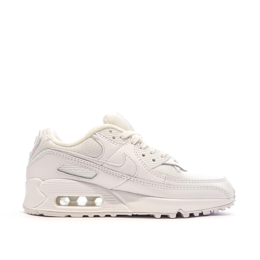 Baskets Blanches Femme Nike Air Max 90 Premium vue 2