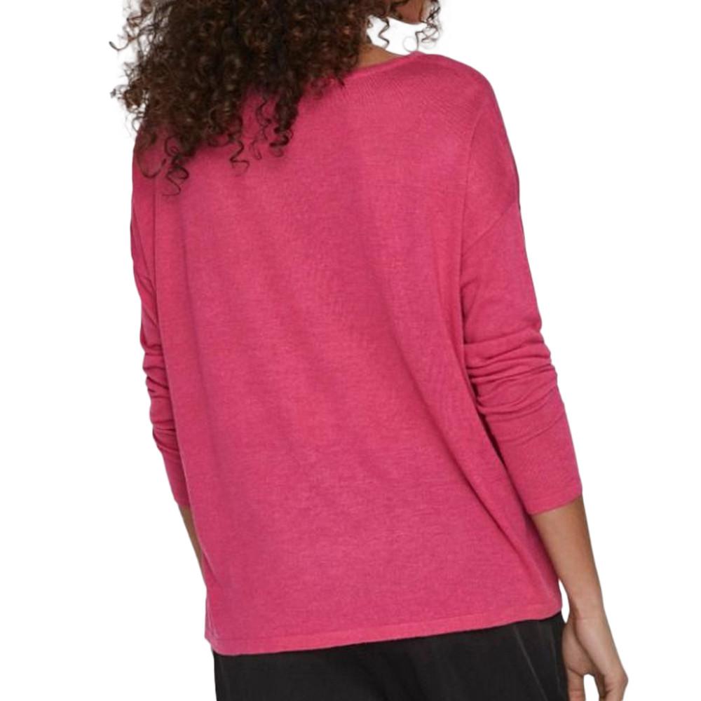 Pull Rose Femme Vila Bella vue 2