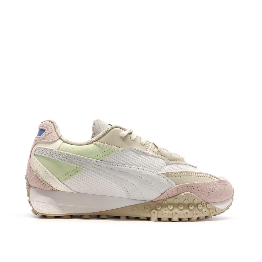 Baskets Rose/Beige Fille Puma Blktop Rider Bts vue 2