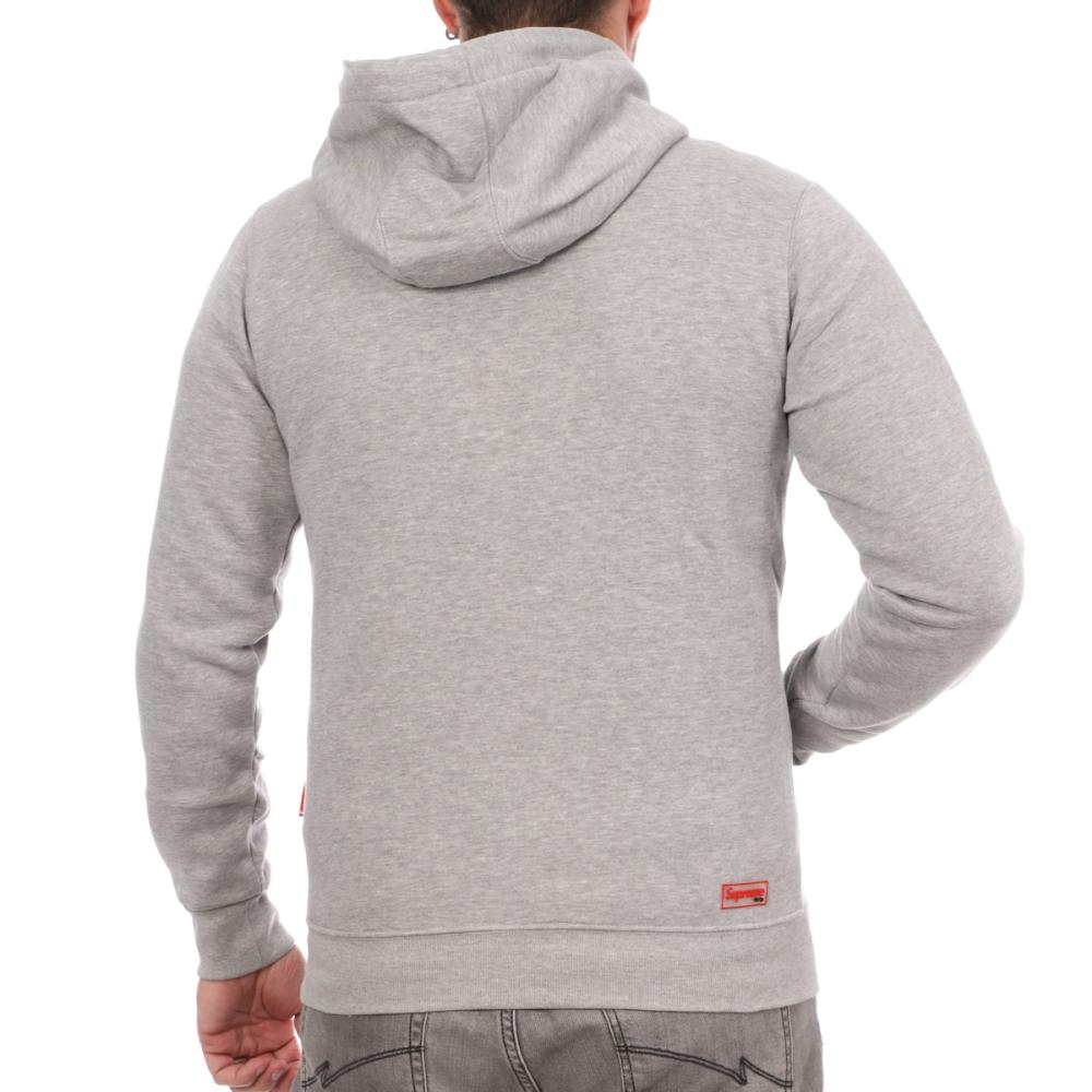 Sweat à capuche Gris Homme Supreme Grip Diego G°W vue 2
