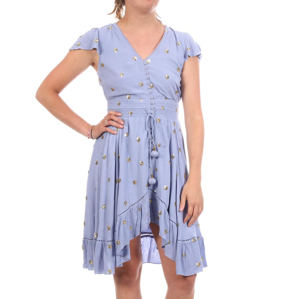 Robe Bleu Clair Femme GOA chica pas cher
