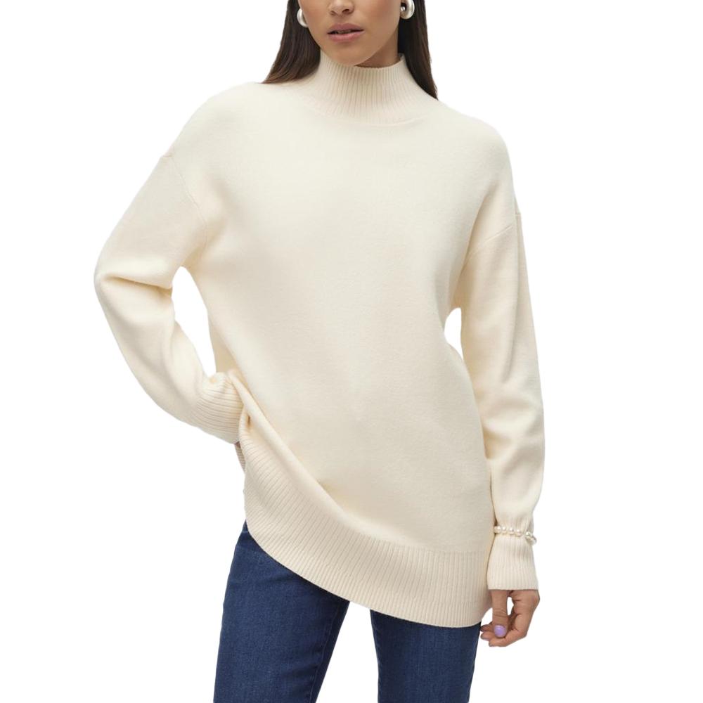 Pull Ecru Femme Vero Moda Gold pas cher