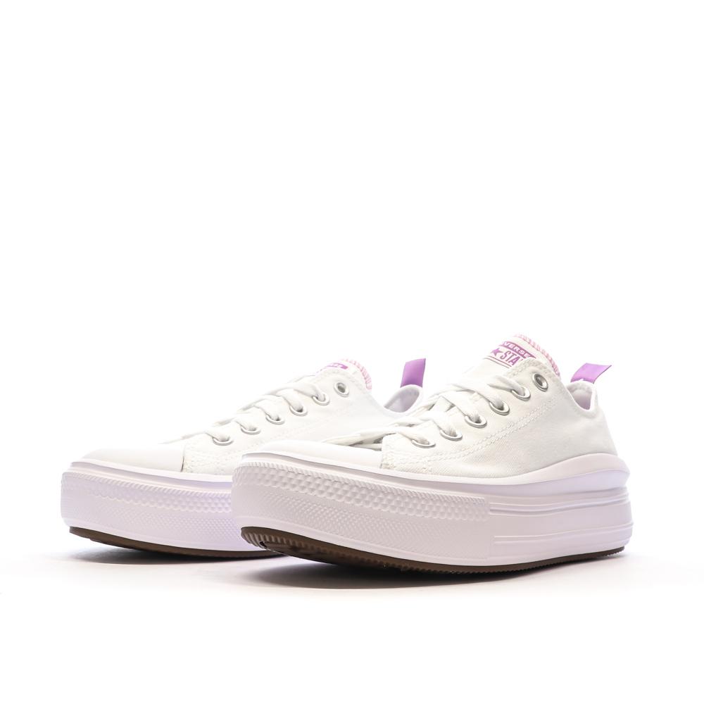 Baskets Blanches Fille Converse Chuck Taylor All Star Move vue 6