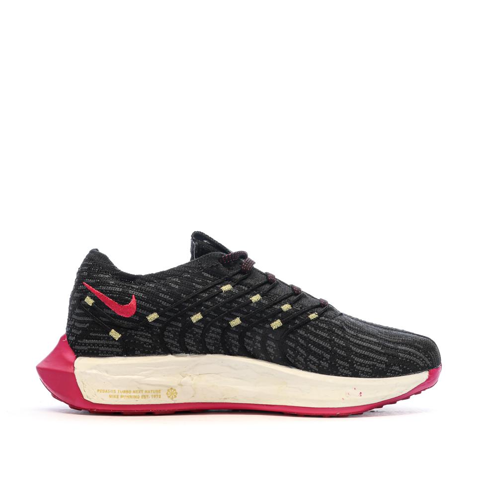 Chaussures de Running Noire/Rose Femme Nike Pegasus Turbo Next Nature vue 2