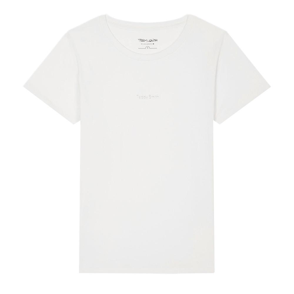 T-shirt Blanc Femme Teddy Smith Ribelle pas cher