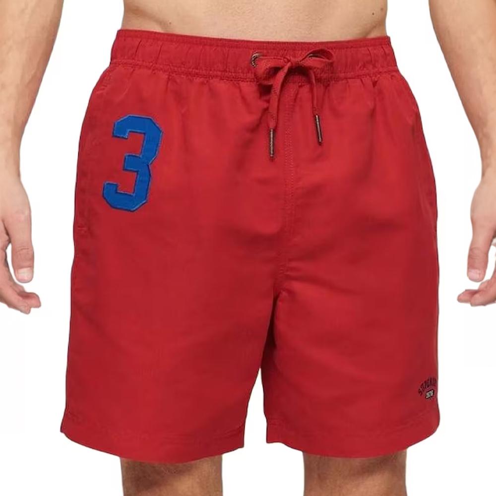 Bañador rojo para hombre Superdry Vintage barato