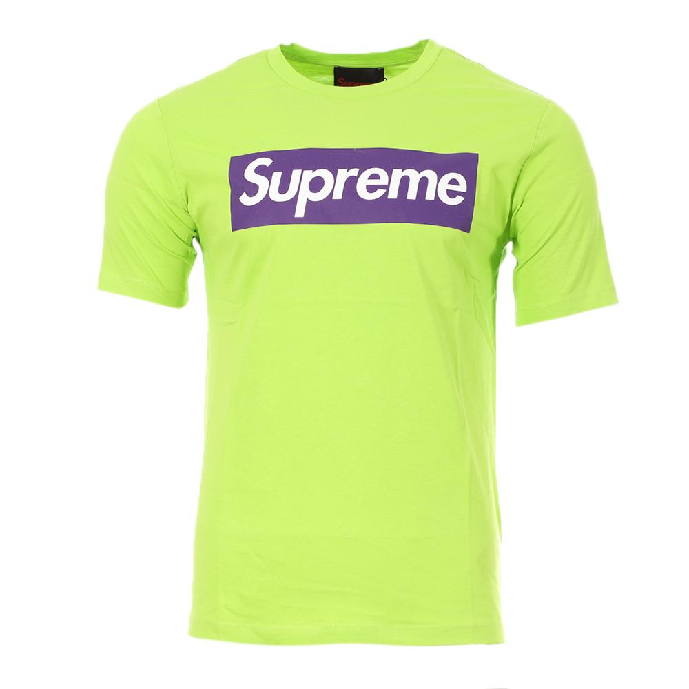 T-shirt Vert/Violet Homme Supreme Italfigo pas cher