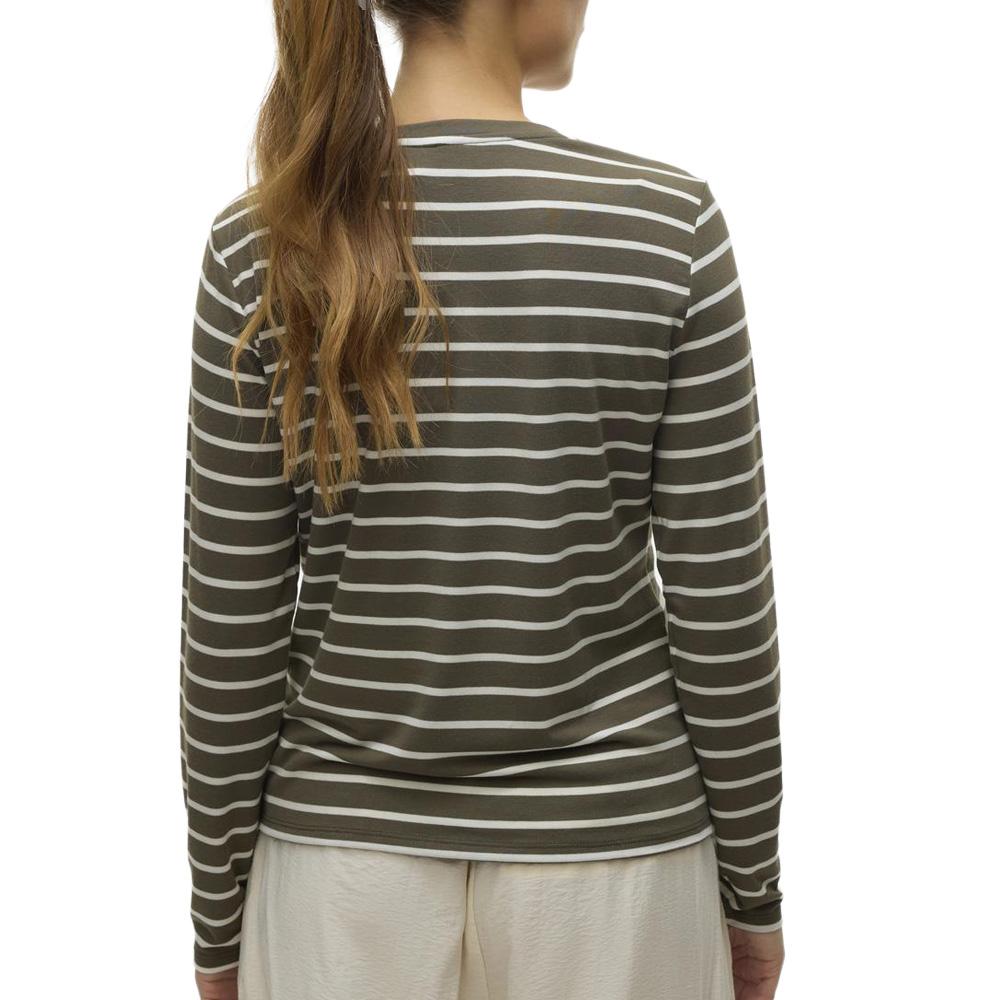 T-Shirt Blanc/Kaki Femme Vero Moda Clara vue 2