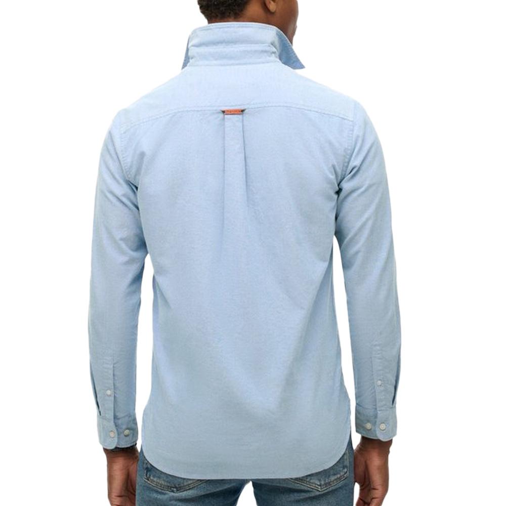Chemise Bleu Homme Superdry Oxford vue 2