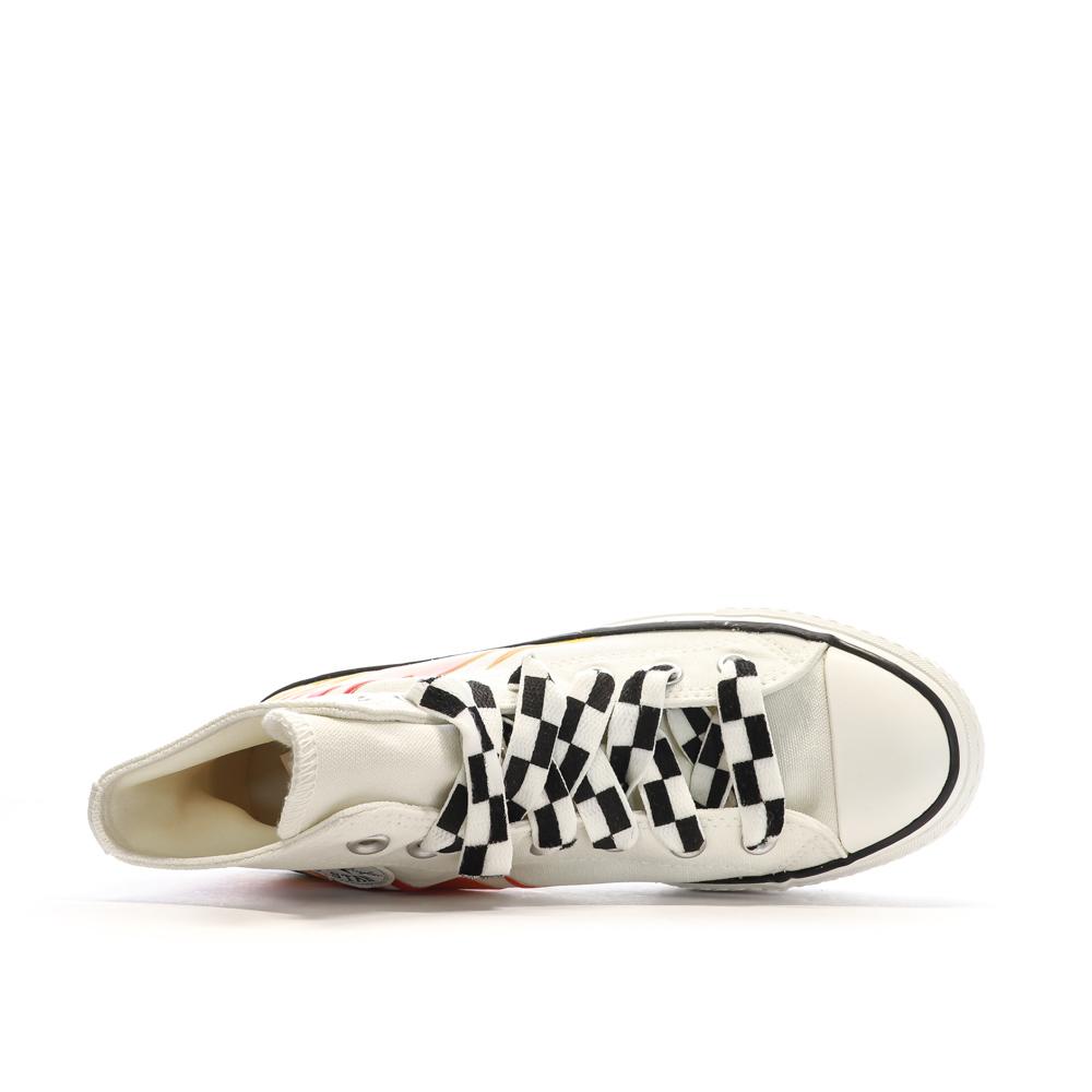 Baskets Blanches/Orange Femme Converse All Star Lift vue 4