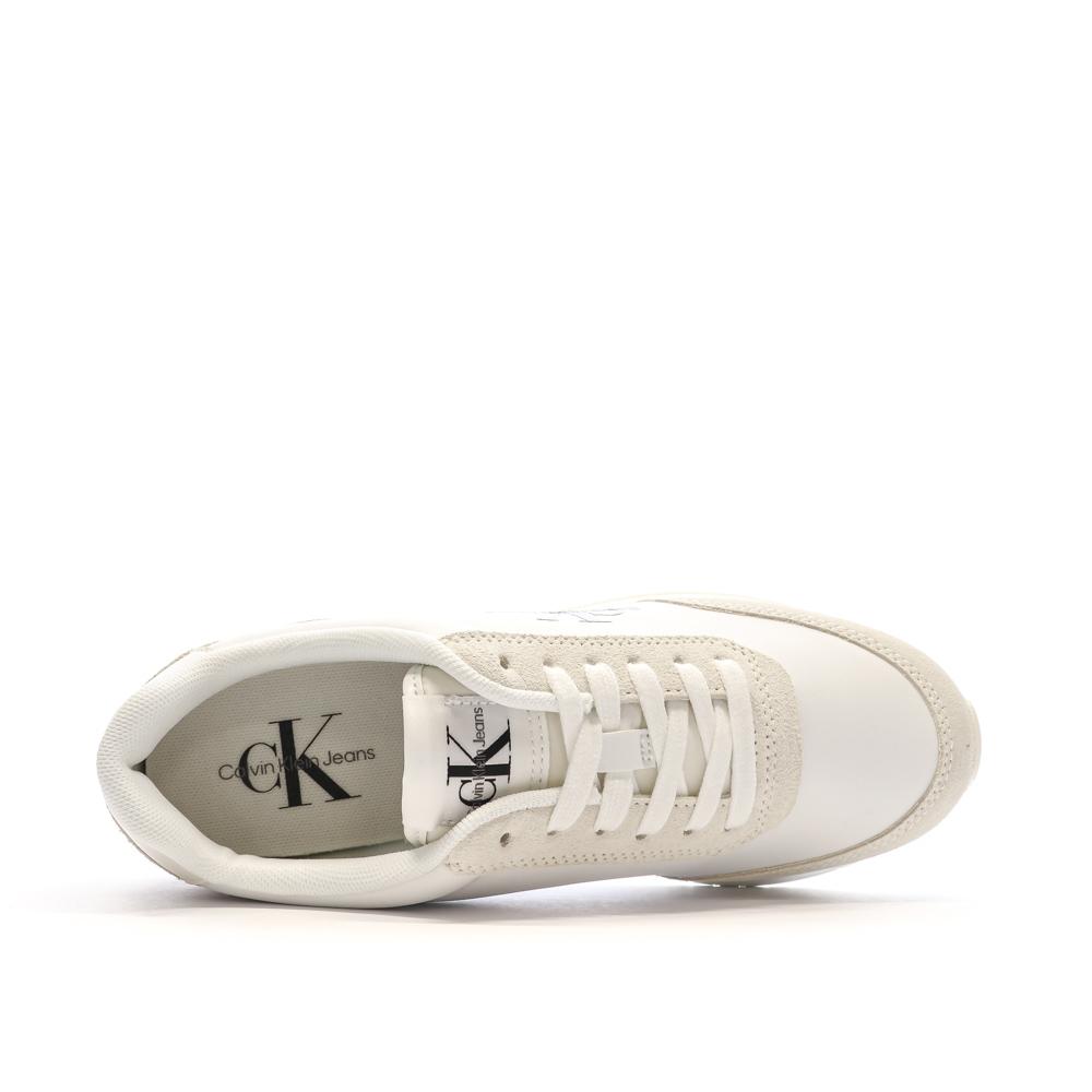Baskets Blanches/Beiges Femme Calvin Klein Jeans Retro vue 4