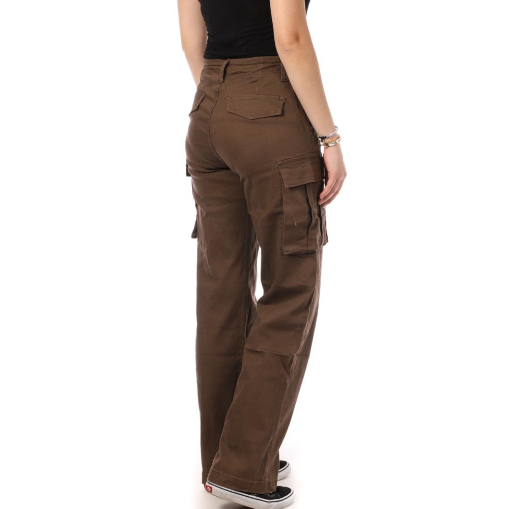 Pantalon Marron Femme Monday Premium Cargo vue 2