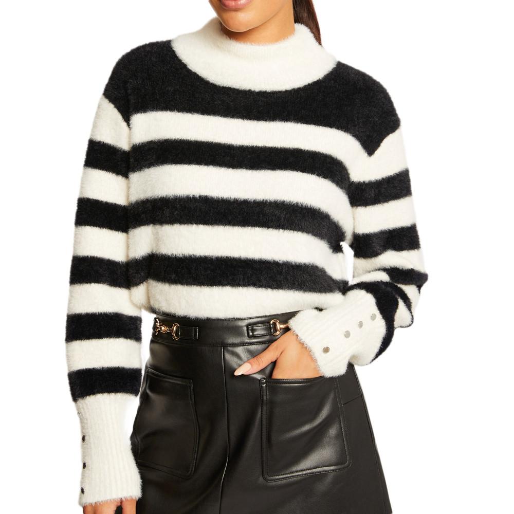 Pull à rayures Noir/Blanc Femme Morgan Mchoupi pas cher