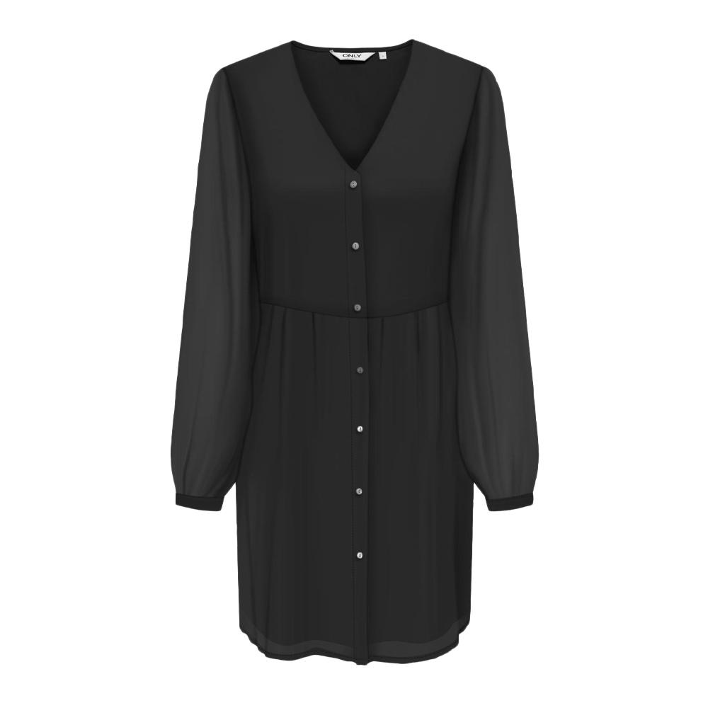 Robe Noir Femme Only Button pas cher