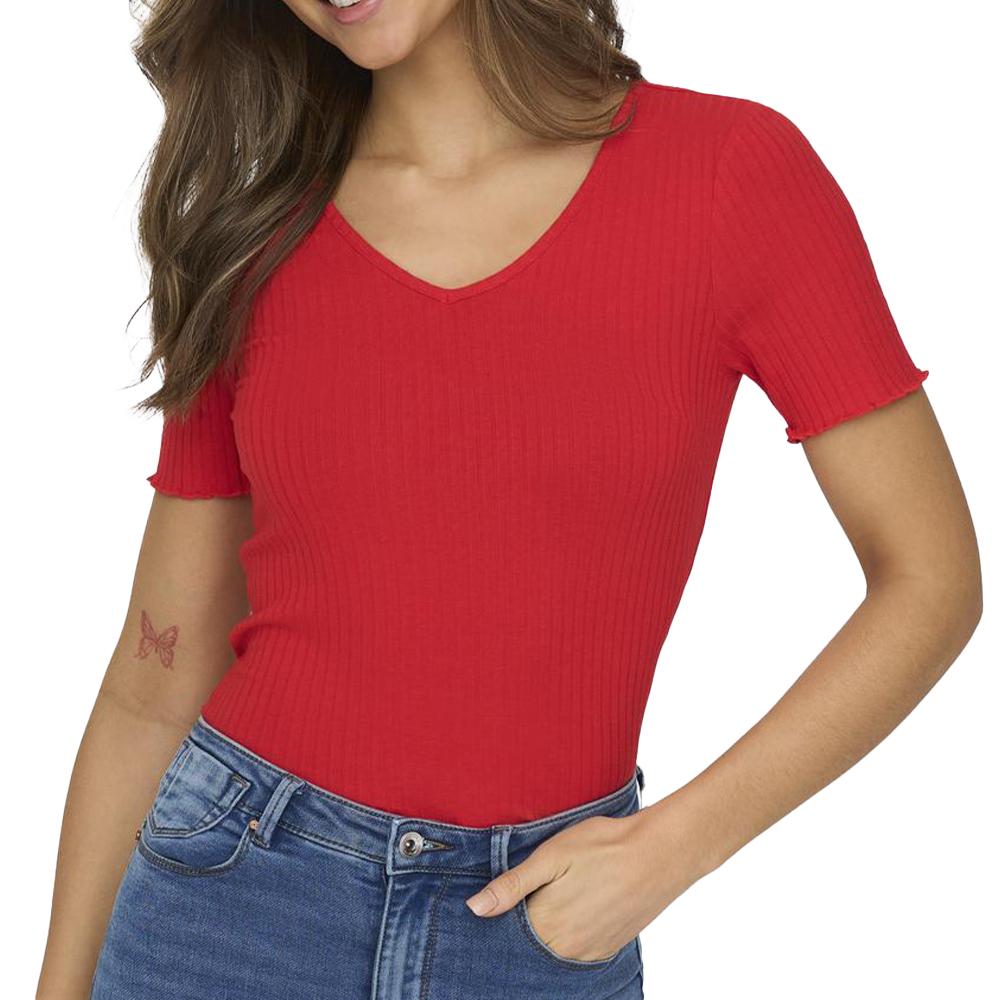 T-Shirt Rouge Femme JDY FRANSISKA pas cher