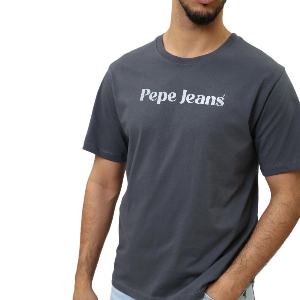 T-shirt Gris Homme Pepe Jeans Clifton vue 2
