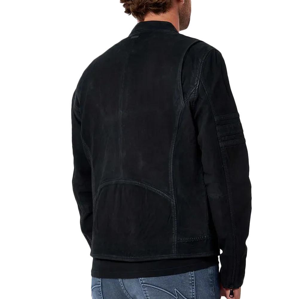 Veste En Cuir Noir Homme Kaporal Soma vue 2