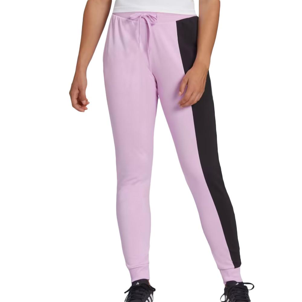 Jogging Rose/Noir Femme Adidas HJ9467 pas cher