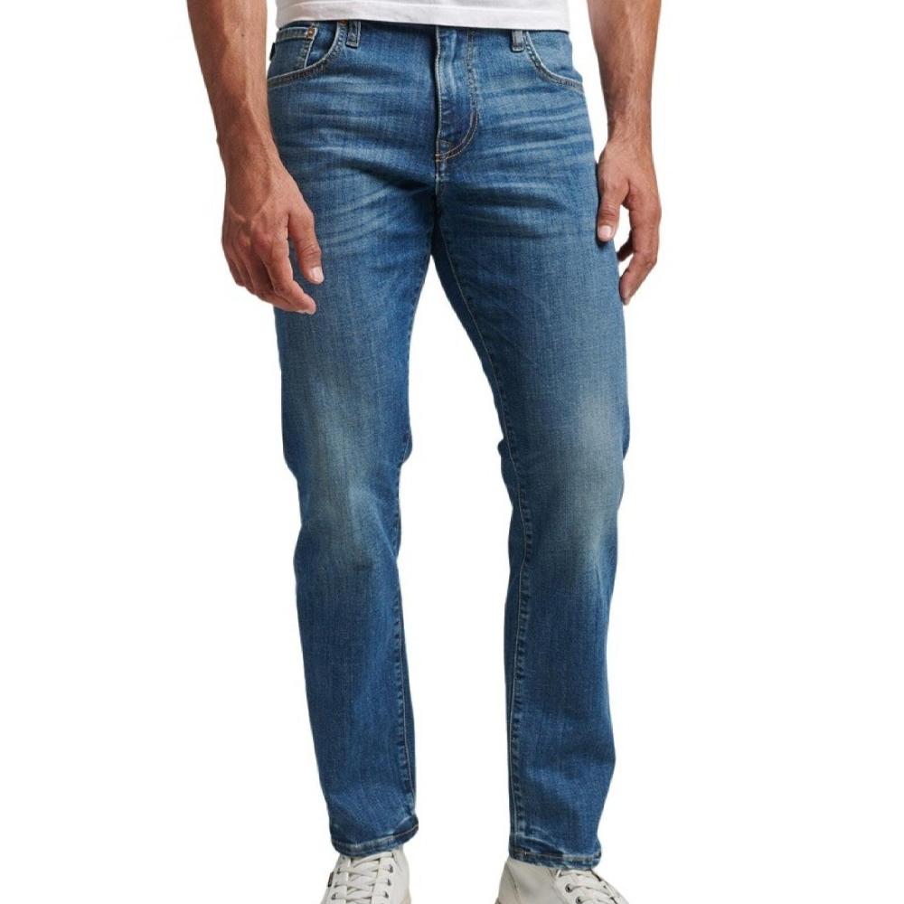 Jeans Slim Bleu Moyen Homme Superdry Vintage Straight pas cher