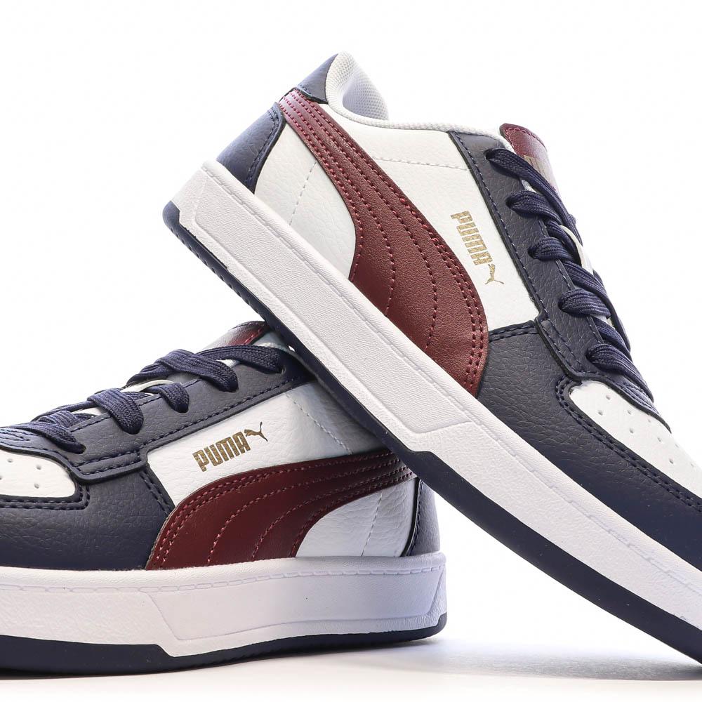 Baskets Blanches/Bordeaux/Noires Garçon Puma Caven vue 7