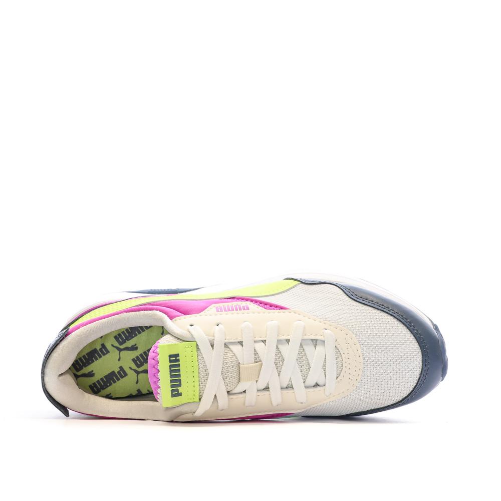Baskets Blanche/Jaune Femme Puma Cruise Rider vue 4
