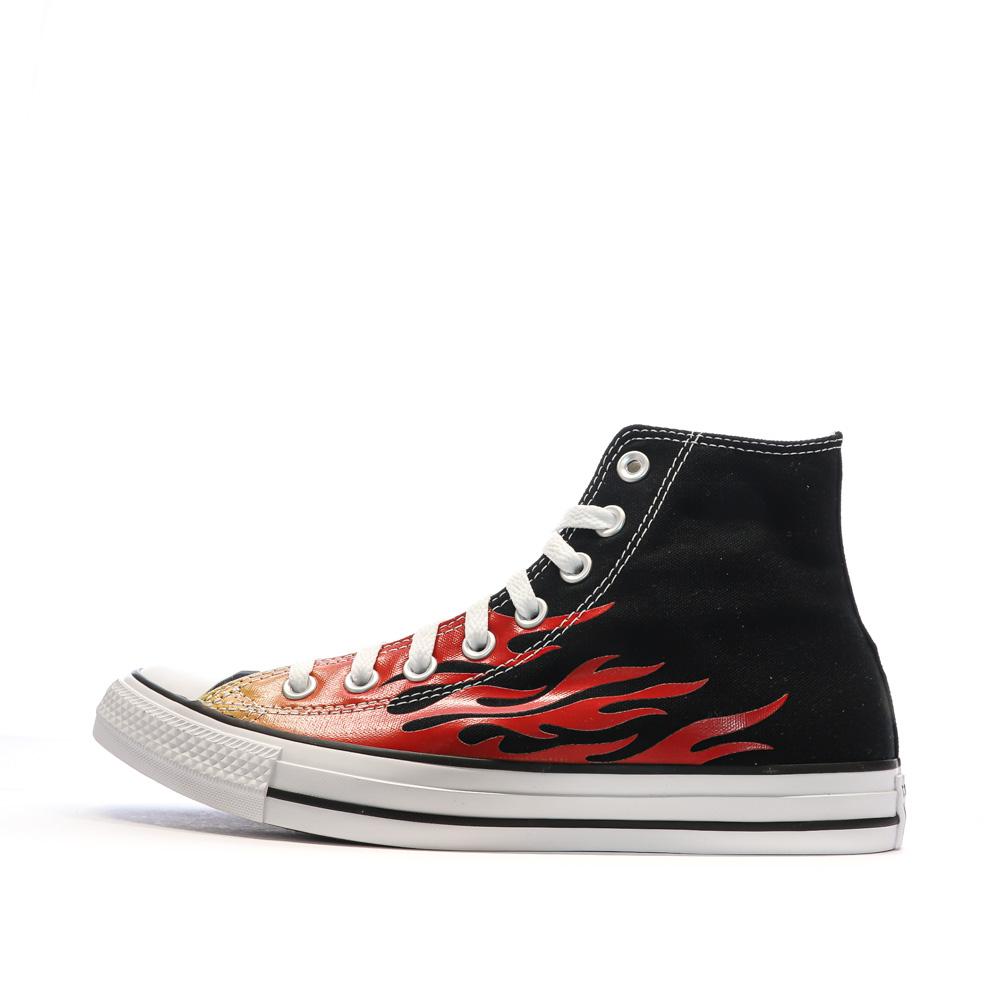 Baskets Noires/Rouge Homme Converse Chuck Taylor All Star vue 2