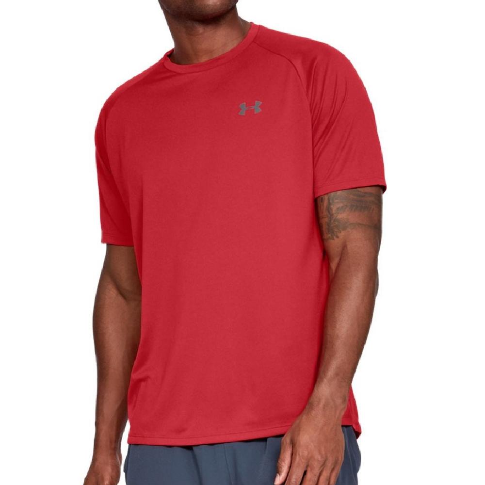 Maillot de sport Rouge Homme Under Armour Tech 2.0 SS pas cher