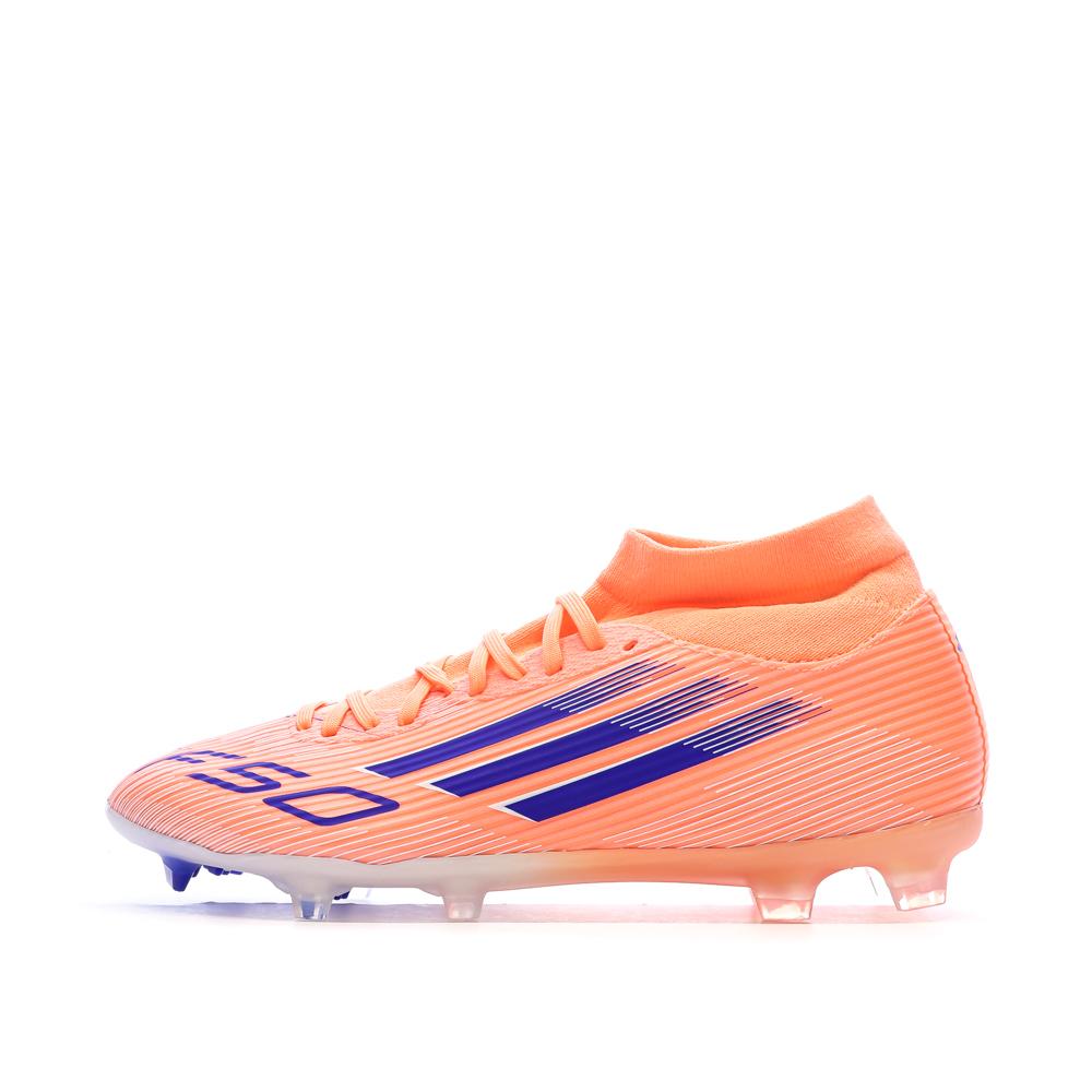 Chaussures de Foot Orange Adidas F50 League Mid FG/MG pas cher
