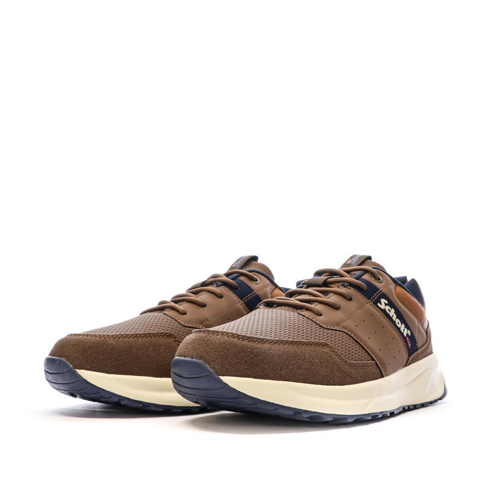 Baskets Marron Homme Schott Fugio Cognac vue 6
