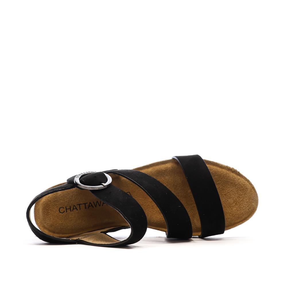 Sandales Noires Femme Chattawak Lilou vue 4